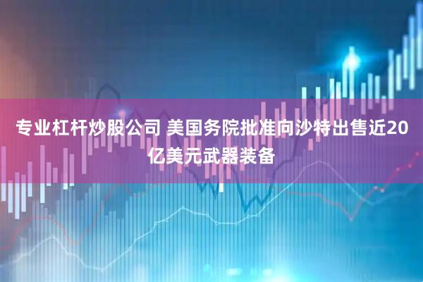 专业杠杆炒股公司 美国务院批准向沙特出售近20亿美元武器装备